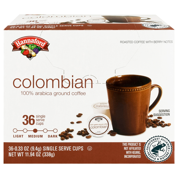Hannaford Colombian Medium Roast Coffee K-Cup Pods