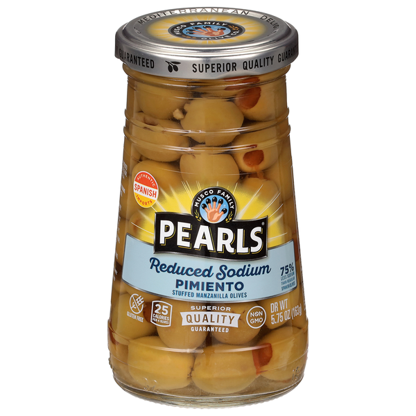 Pearls Reduced Sodium Pimiento Stuffed Manzanilla Olives