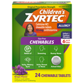 Zyrtec Children's Allergy Relief 10 mg Chewable Tablets Grape Flavor