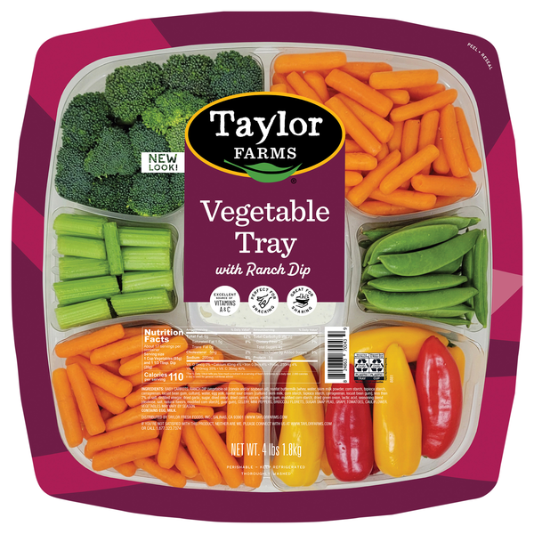 Taylor Farms Good Times Vegetable Tray with Ranch Dip