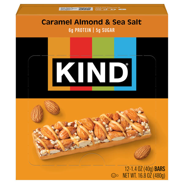 KIND Gluten Free Caramel Almond & Sea Salt Bars - 12 ct