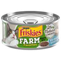 Friskies Farm Favorites Meaty Bits Whitefish & Spinach Adult Wet Cat Food