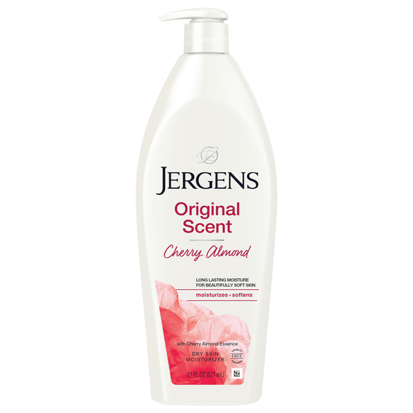 Jergens Dry Skin Moisturizer Body Lotion Original Scent with Cherry Almond