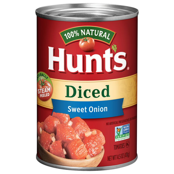 Hunt's 100% Natural Diced Tomatoes with Sweet Onion