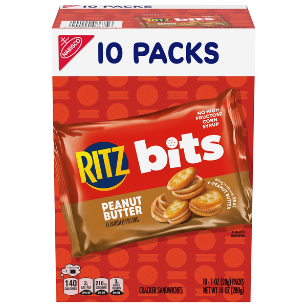 Nabisco Ritz Bits Peanut Butter Cracker Sandwiches - 10 ct