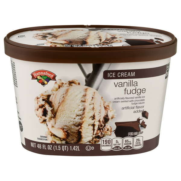 Hannaford Vanilla Fudge Ice Cream