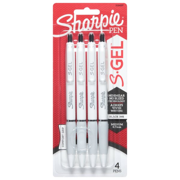 Sharpie S.Gel Pen Black Ink Comfort Grip Medium 0.7 mm