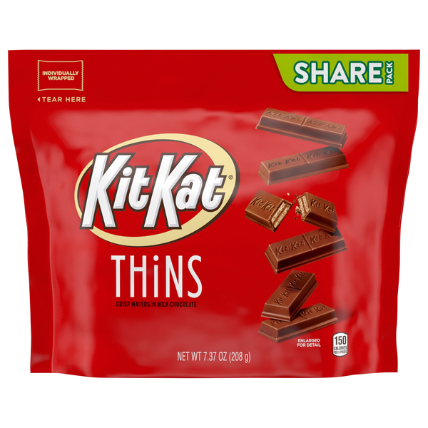 Save on KIT KAT Thins Milk Chocolate Crisp Wafers Candy Bars Share Pack