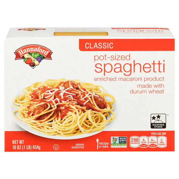 Hannaford Classic Pot-Sized Spaghetti Pasta