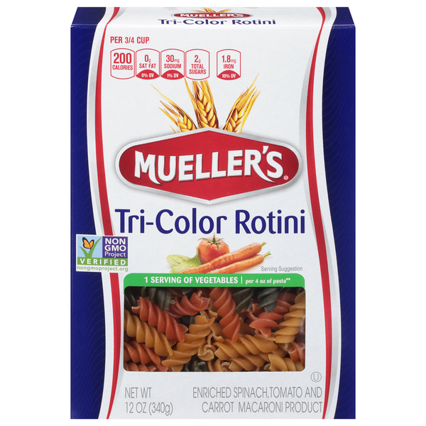 Mueller's Tri-Color Rotini Pasta