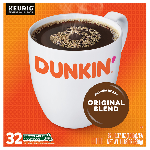 Dunkin' Original Blend Medium Roast K-Cup Coffee Pods