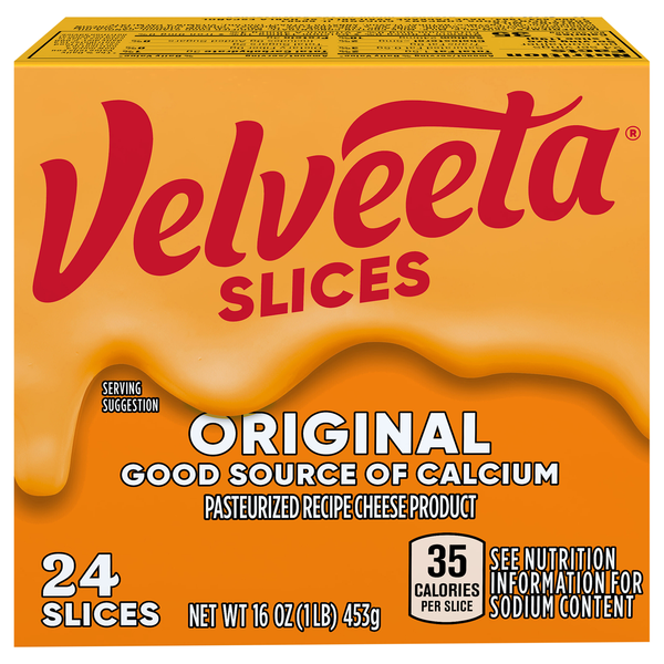 Velveeta Original Cheese Slices - 24 ct