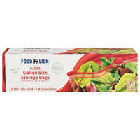 Food Lion Storage Bags Slider Gallon Size