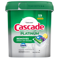 Cascade Platinum Dawn Lemon Scent Dishwasher Detergent ActionPacs - 59 ct