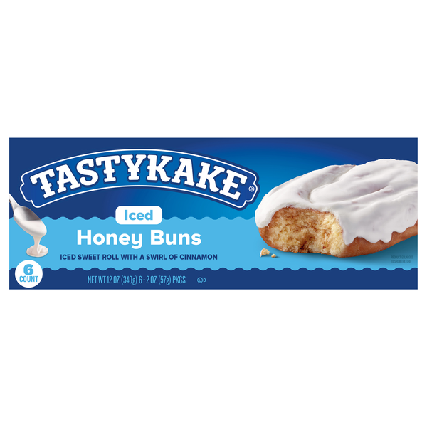 Tastykake Iced Honey Buns - 6 ct
