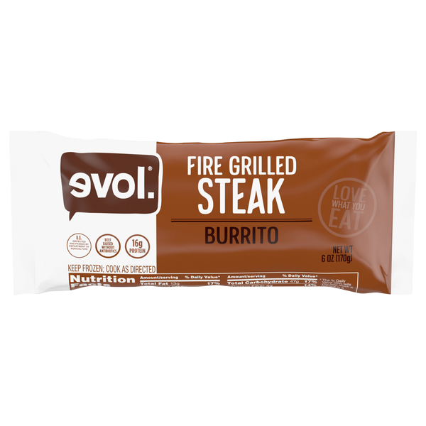 Evol Fire Grilled Steak Burrito Frozen