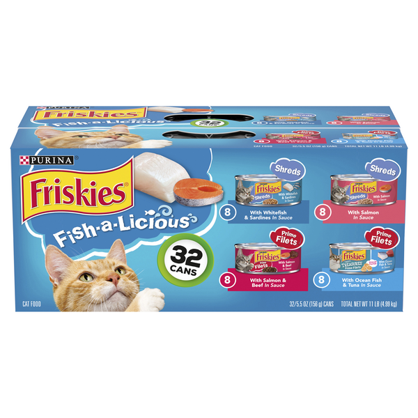 Save on Friskies FishALicious Wet Cat Food Variety Pack 32 ct Order