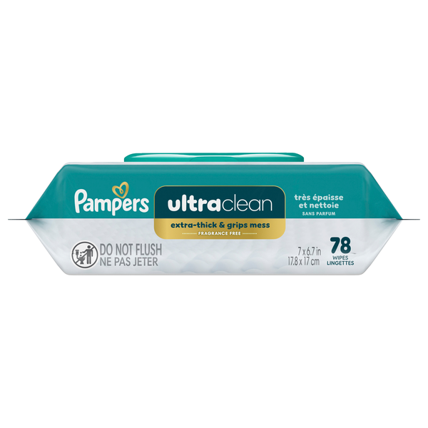 Pampers Ultraclean Baby Wipes Unscented