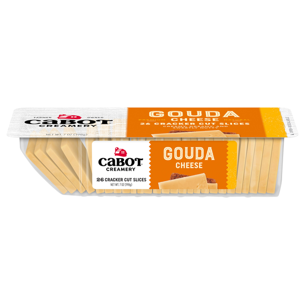 Cabot Creamery Cracker Cut Gouda Cheese Slices - 26 ct