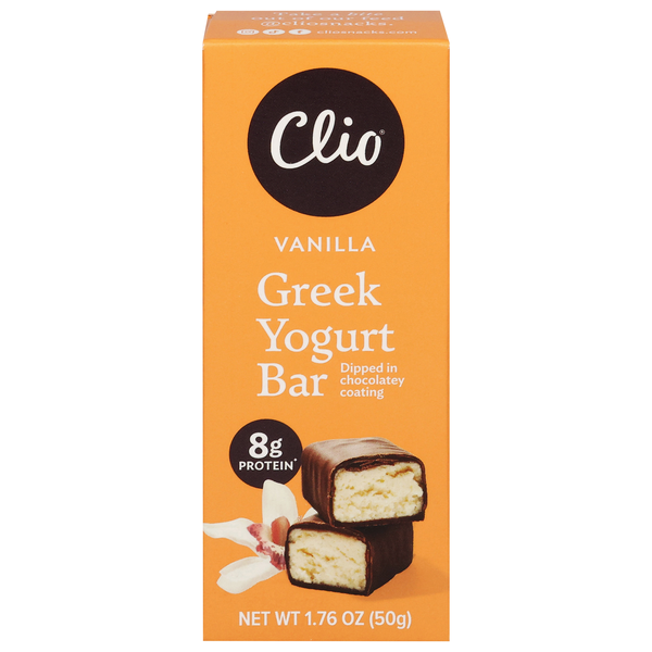 Save on Clio Vanilla Greek Yogurt Bar Refrigerated Order Online