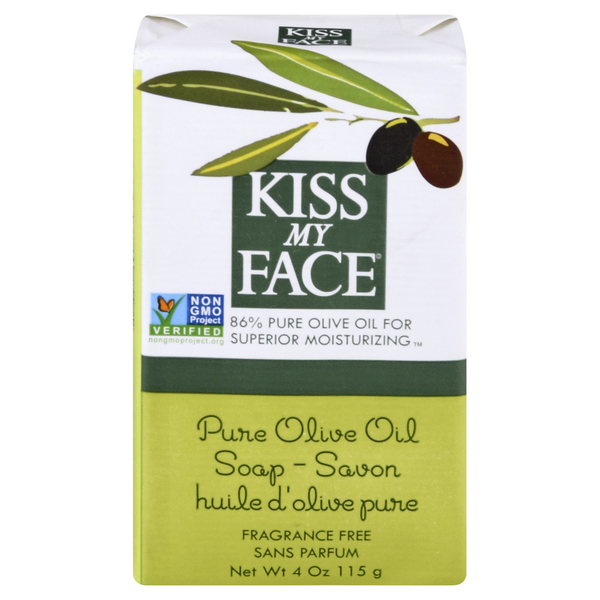 Kiss My Face Fragrance Free Pure Olive Oil Soap Bar