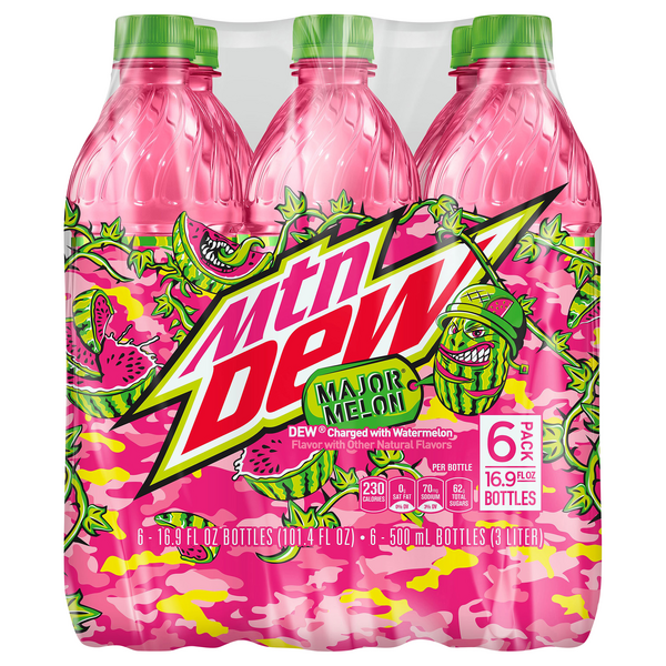 Save on Mtn Dew Major Melon Soda 6 pk Order Online Delivery Giant