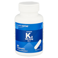 CareOne Gluten Free 100mcg Vitamin K2 MK-7 Capsules