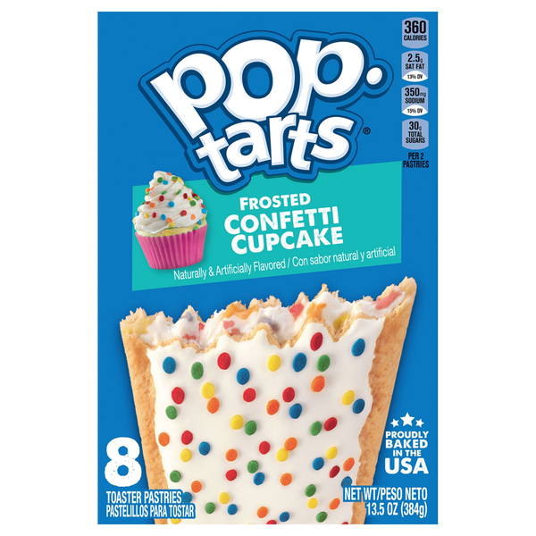 Pop-Tarts Frosted Confetti Cupcake Toaster Pastries - 8 ct