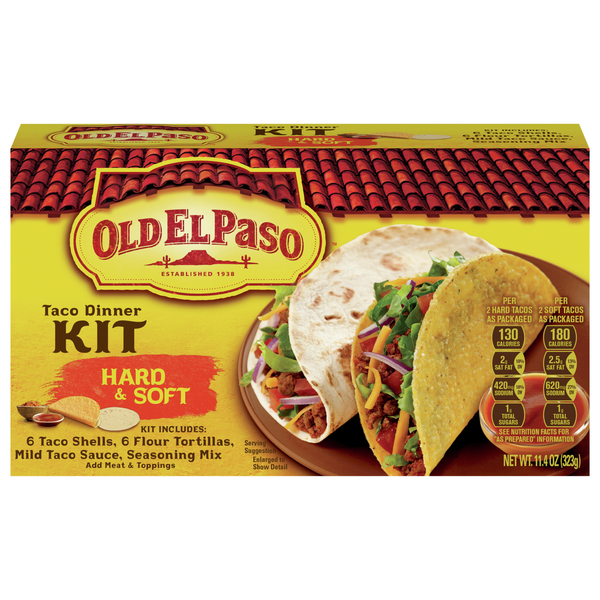 Old El Paso Hard & Soft Taco Dinner Kit - 12 ct