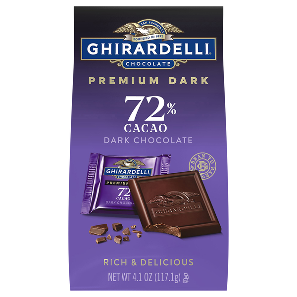 Ghirardelli Intense Dark Chocolate Candy Squares 72% Cacao