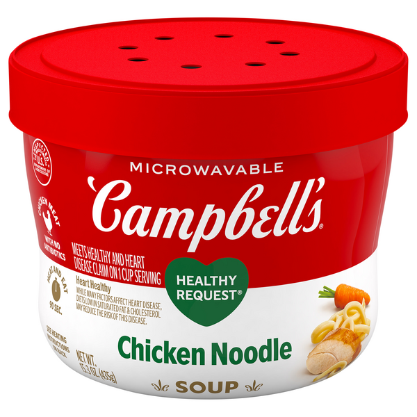 Campbell's Healthy Request Chicken Noodle Soup Microwavable Bowl