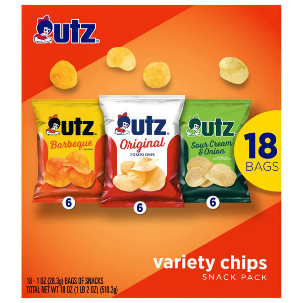 Utz Variety Chips Snack Pack - 18 ct