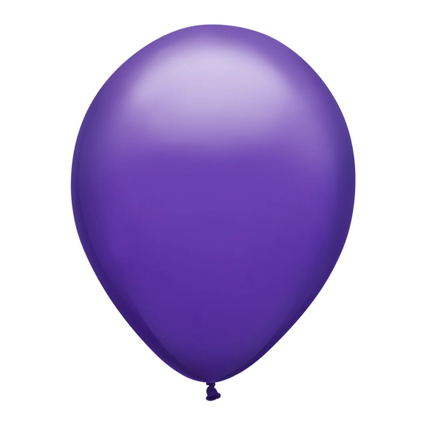 Purple 11 Inch Latex Helium-Filled Balloon
