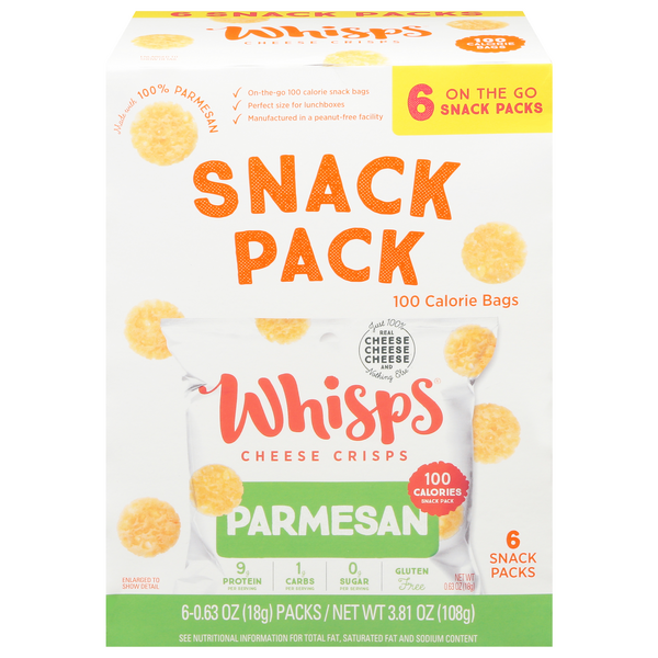 Save on Whisps Cheese Crisps On The Go Snack Pack Parmesan 6 ct Order
