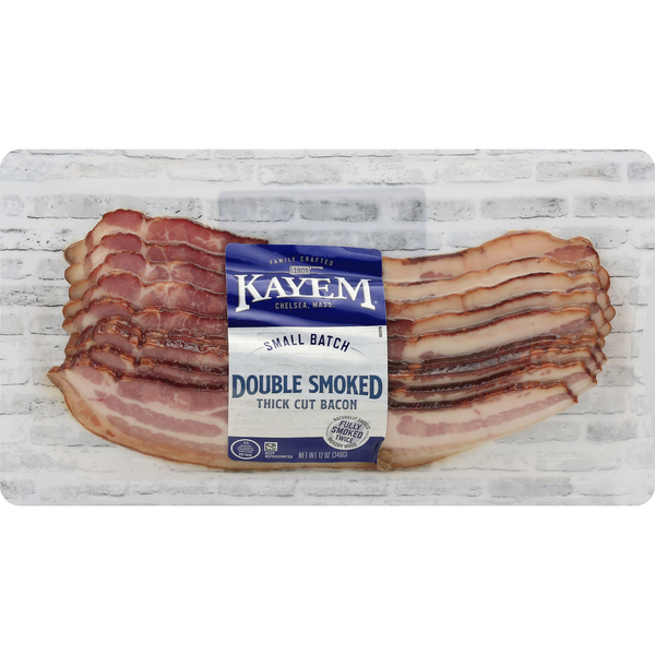Kayem Small Batch Double Smoked Thick Cut Bacon Sliced