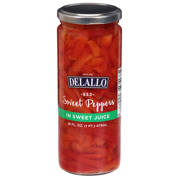 Delallo Red Sweet Peppers in Sweet Juice