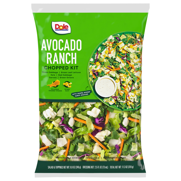 Dole Chopped Avocado Ranch Salad Kit
