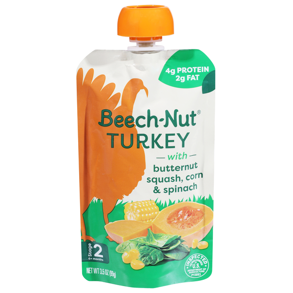 Beech-Nut Stage 2 Turkey w/Butternut Squash Corn & Spinach Baby Food