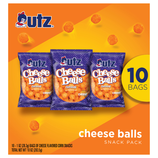 Utz Cheddar Cheese Balls - 10 ct