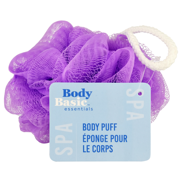 Body Basic Essentials Purple Body Puff Mesh Sponge