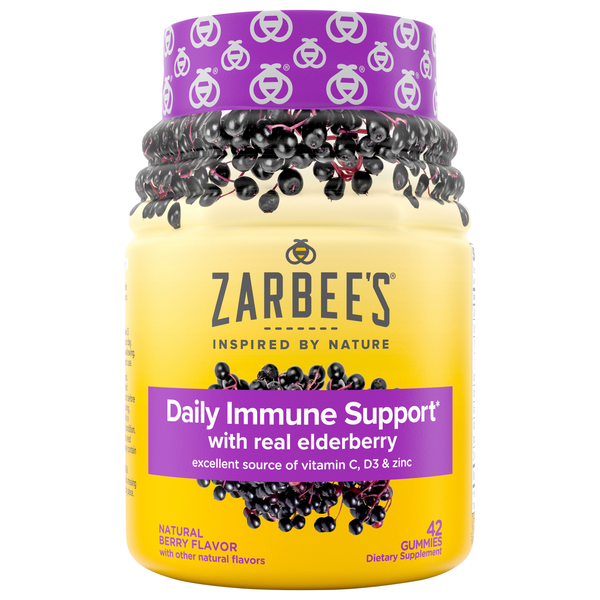 Zarbee's Naturals Berry Elderberry Daily Immune Support Gummies