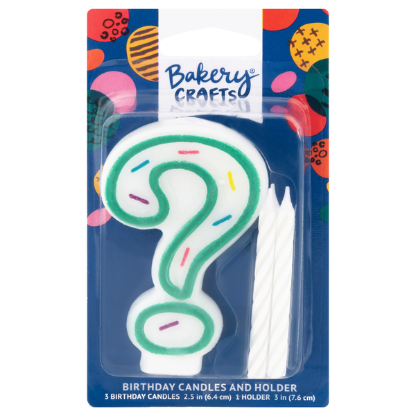 Bakery Crafts Birthday Candles & Question Mark Holder