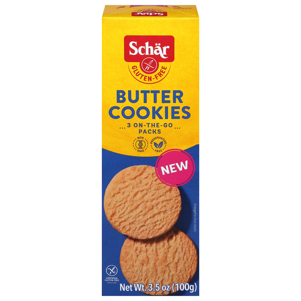 Schar Gluten Free Butter Cookies On-the-Go Packs - 3 ct