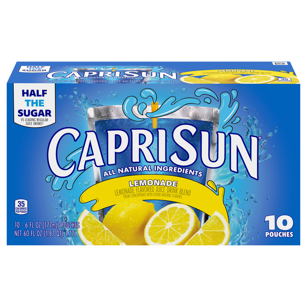 Capri Sun All Natural Lemonade Juice Drink Pouches - 10 pk