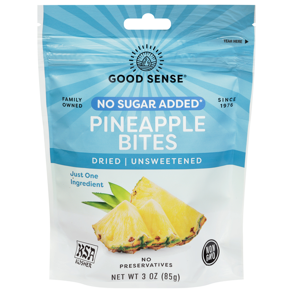Good Sense No Sugar Added Dried Fruit Pineapple Bites