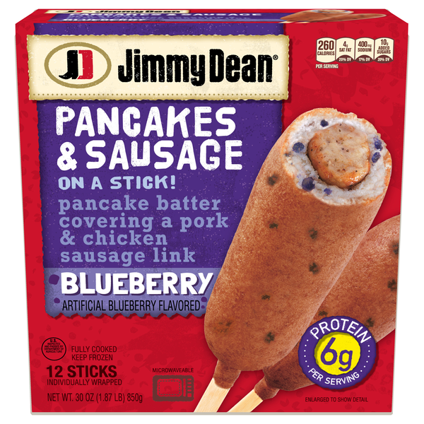 Jimmy Dean Blueberry Pancakes & Sausage on a Stick! - 12 ct