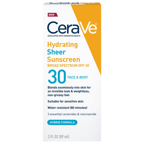 CeraVe Hydrating Sheer Sunscreen SPF 30