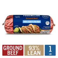 Food Lion 93% Lean 7% Fat Ground Beef Roll Fresh