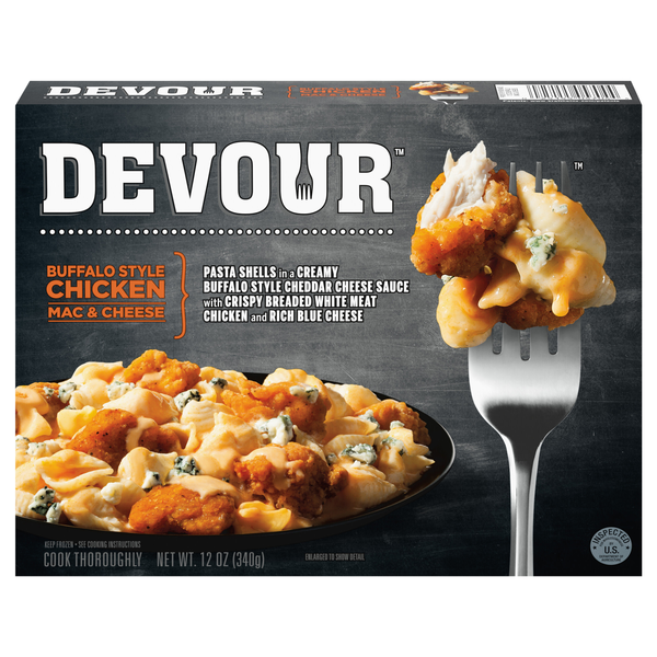 DEVOUR Buffalo Style Chicken Mac & Cheese Frozen Meal