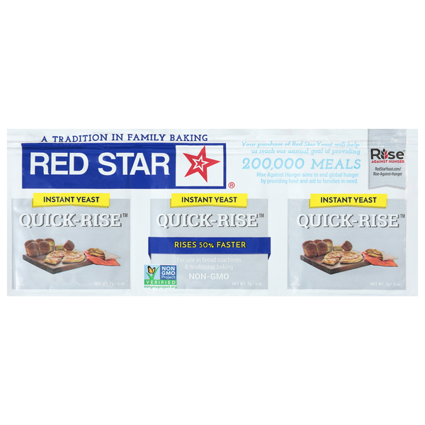 Red Star Quick Rise Instant Yeast Packets - 3 ct